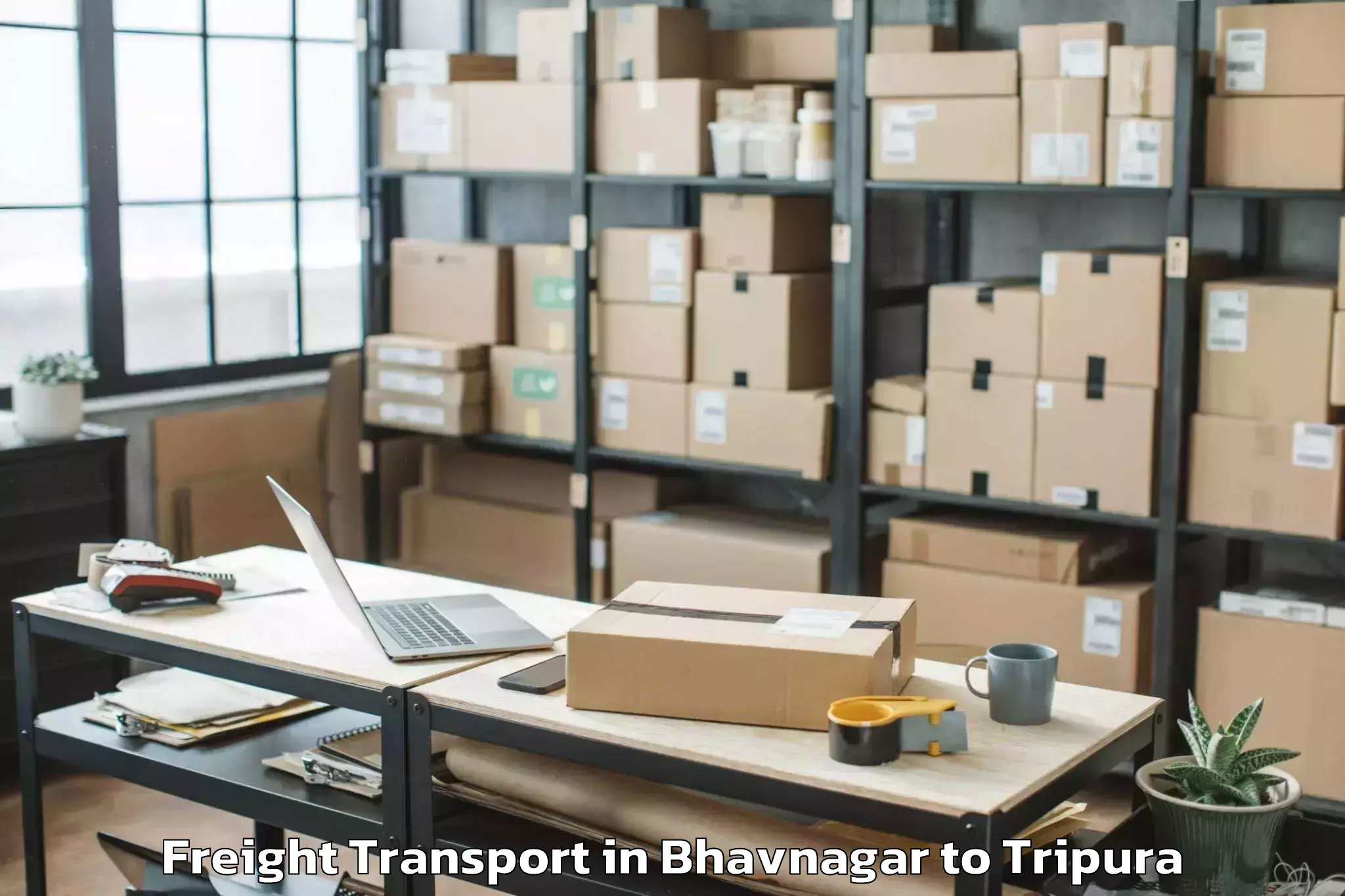 Professional Bhavnagar to Kamalpur Airport Ixq Freight Transport